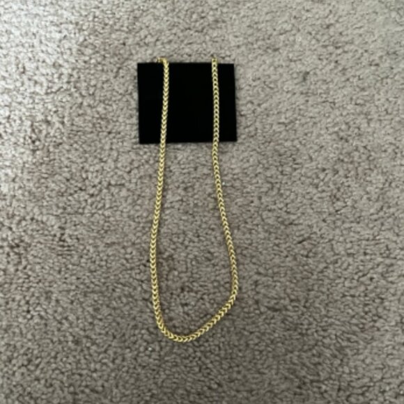 Kay Jewelers Solid Foxtail Chain Necklace 4mm Yellow Ion-Plated Stainless Steel - Picture 1 of 3